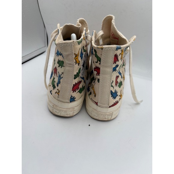 Converse Chuck Taylor High Top Sneakers Dinosaur Print Cream Women's 9.5 - Picture 7 of 11